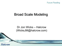 Broad Scale Modeling - National Flood Risk Management Program