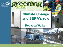 SEPA’s role and Climate Change