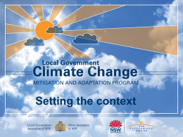 Climate change action planning