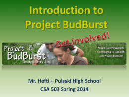 Project BudBurst 2014