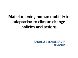 Mainstreaming human mobility in adaptation to climate