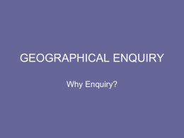 Geographical Enquiry