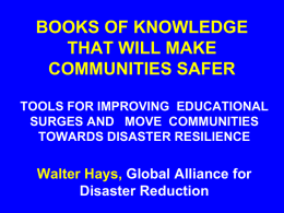 BOOKS OF KNOWLEDGE THAT WILL MAKE COMMUNITIES SAFER