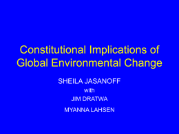 Constitutional Implications of Global Environmental Change