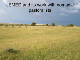 JEMED and its work with nomadic pastoralists