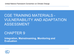 UNFCCC Training Materials_Integration