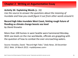 Chapter 2 Writing an Argumentative Essay