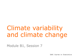 Climate variability and climate change