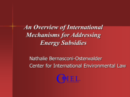 An Overview of International Mechanisms for Addressing