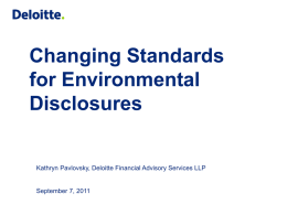 Overview of SEC`s Guidance on Disclosure