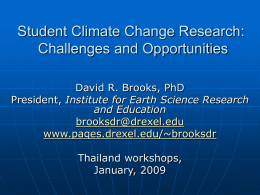 Student Climate Change Research, 2008