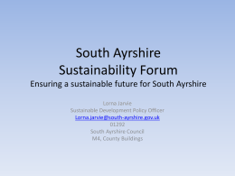 Ensuring a sustainable future for South Ayrshire