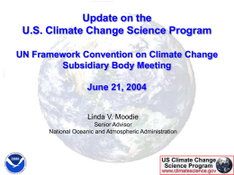 Update on the US Climate Change Science Program