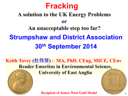 Fracking - University of East Anglia