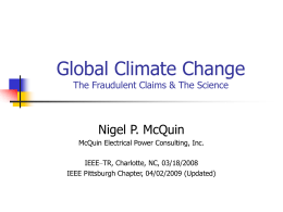 Global Climate Change The Fraudulent Claims & The Science
