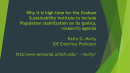 Why it is high time for the Graham Sustainability Institute to include