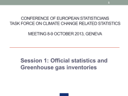 Conference of European Statisticians Task force on Climate change