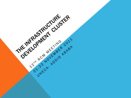 The Infrastructure Development Cluster