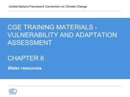 UNFCCC Training Materials_Water Resources
