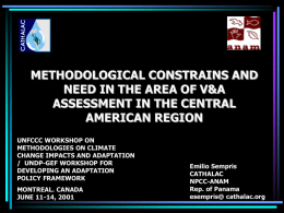 "Methodological constrains and need in the area of V&A assessment