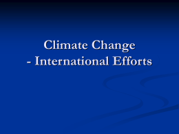 Climate change-International efforts