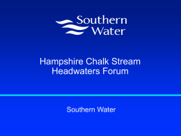 Water Supply in Hampshire - Vitacress Conservation Trust