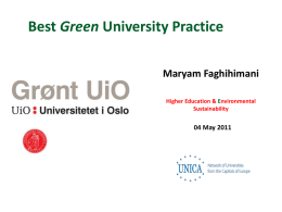 Best Green University Practice