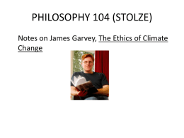 Notes on James Garvey, The Ethics of Climate Change
