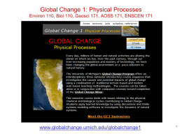 GC1 Introduction08 - The Global Change Program at the