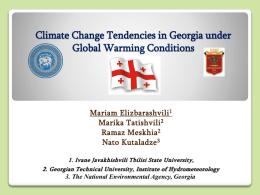 Climate change tendencies in Georgia under global warming