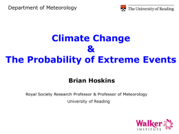 Climate change and the probability of extreme events