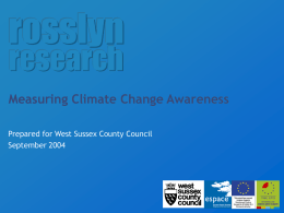 MEASURING AWARENESS OF CLIMATE CHANGE