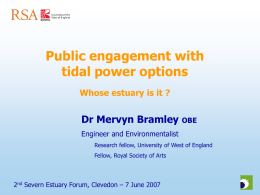 Public Engagement with Tidal Power Options