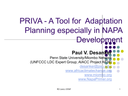 P. Desanker - PRIVA - A Tool for Adaptation