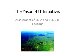 The Yasuni-ITT Initiative. - Development Studies Association