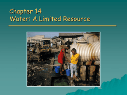Ch. 14 Water: A Limited Resource Power Point