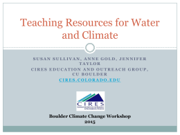 Teaching Resources for Water and Climate