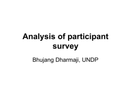 Analysis of participant survey