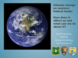 Climate change on federal lands: How does it affect all of us and