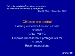 Climate change and the world`s children: A human security