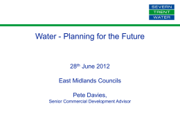 Water Planning for the Future - Peter Davies