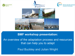 BMF workshop  - Marine Climate Change Impacts