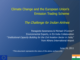 Presentation on EU ETS & Aviation for IFFAAD