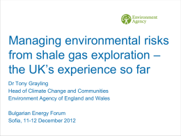 State of play on shale gas in UK