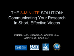 THE 3-MINUTE SOLUTION - Centers for Ocean Sciences Education