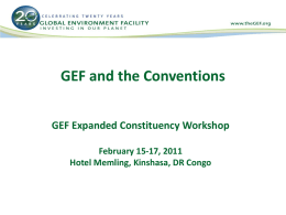 GEF and the conventions