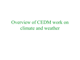CEDM work on climate and weather