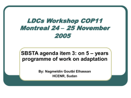LDCs Workshop COP11 Montreal 24