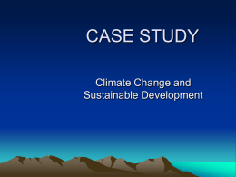 CASE STUDY - Climate change