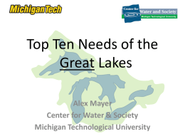 Top Ten Needs of the Great Lakes